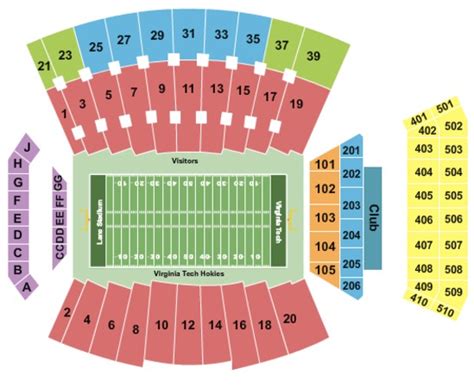 Lane Stadium Tickets in Blacksburg Virginia, Lane Stadium Seating ...