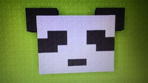 Mine craft panda head pixel art - YouTube