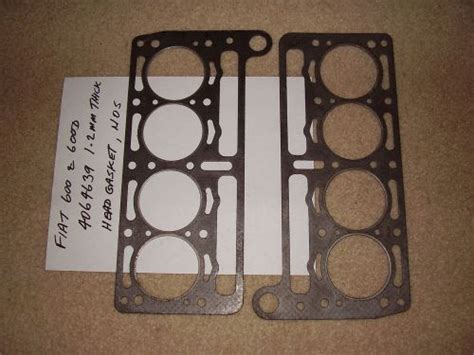 Purchase Fiat 600, 600D, two head gaskets, NOS, genuine Fiat. . in ...