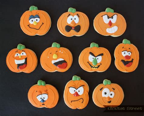 Silly Pumpkin Faces with Royal Icing Transfers