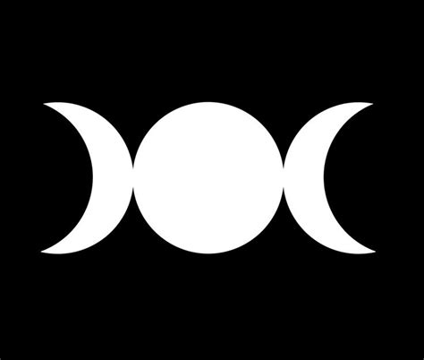 Triple Goddess Symbol – Divine Feminine – Maiden, Mother, Crone - White ...