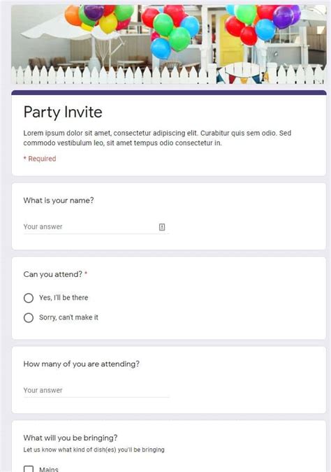 Printable Google Form