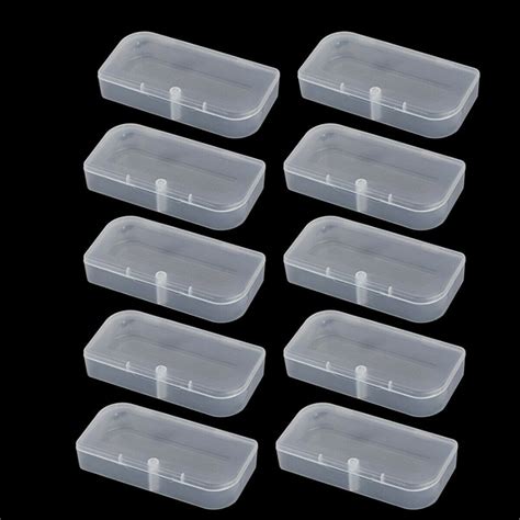 10 Pcs Clear Small Storage Box Plastic Transparent Container with Lid Organizer | eBay