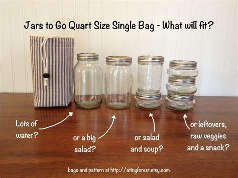 How much lunch will fit in a quart size jar bag? You can stack smaller ...