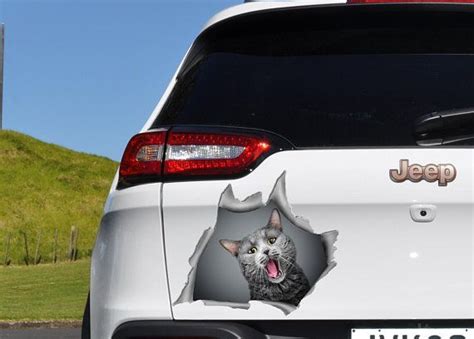 Cat Car Sticker. Cat Decal. Car Bumper Sticker. Car Window Decal. Car Decals. Car Accessories ...