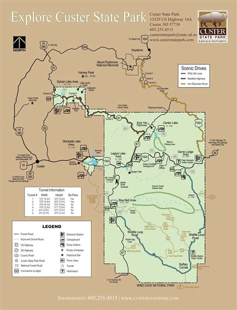 Custer State Park Map | Custer state park, State parks, Custer state park south dakota