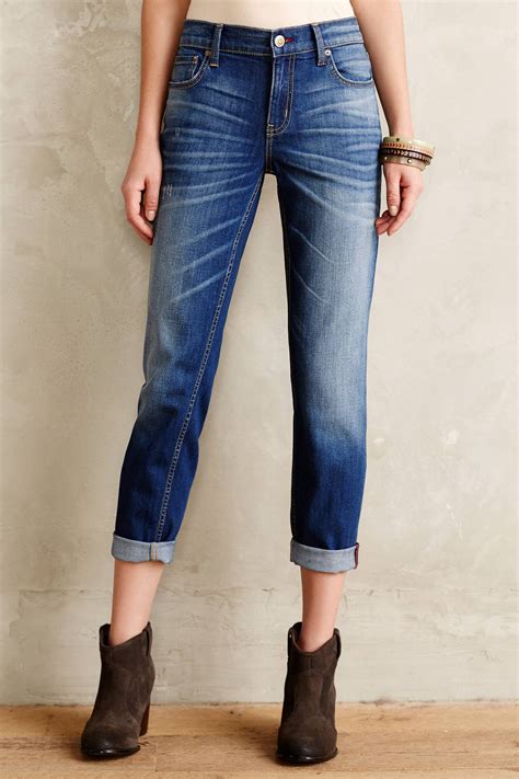 Lyst - Anthropologie Level 99 Casey Boyfriend Jeans in Blue