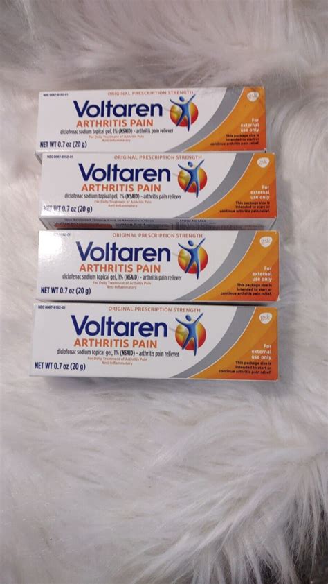 4X Packages of Voltaren Topical Gel Arthritis Pain Reliever 0.7oz (Exp 01/2024) 300671201790 | eBay