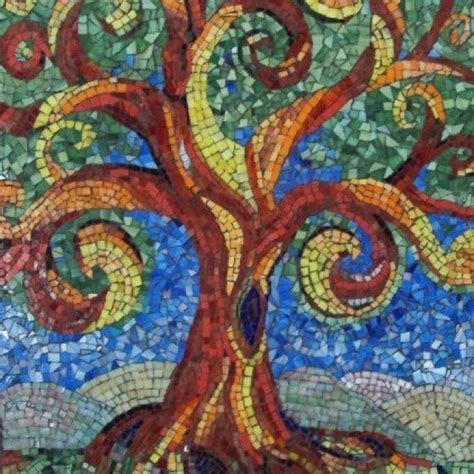 Image result for Tiles Mosaic Tree with Printable Patterns | Mosaik, Mosaikwand, Mosaik gartenkunst