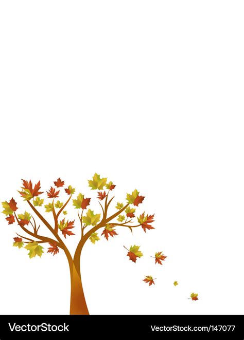 Autumn tree Royalty Free Vector Image - VectorStock