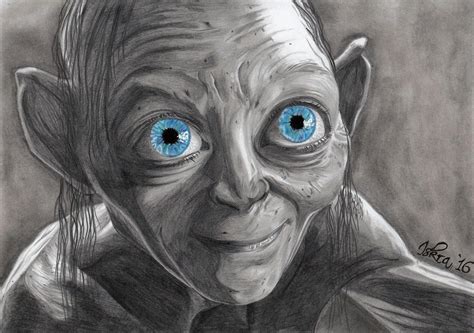 Sméagol-Gollum pencil drawing