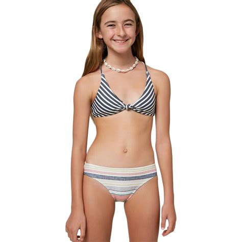 O'Neill Lilia Stripe Knot Top Swim Set - Girls' - Kids