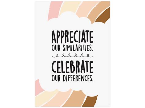 Appreciate Our Similarities, Celebrate Our Differences Poster at Lakeshore Learning