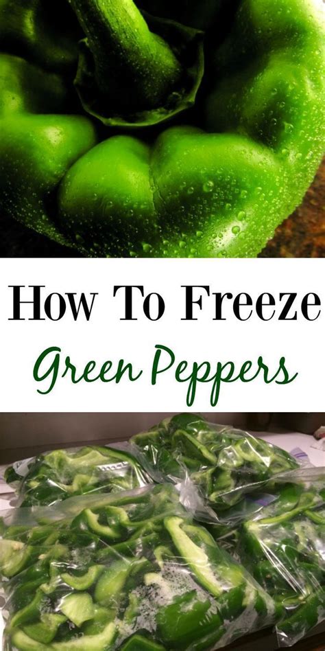 How to Freeze Green Peppers--great way to stock up and save when peppers are in season ...