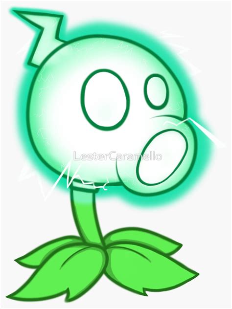 "Electric Peashooter" Sticker for Sale by LesterCaramello | Redbubble