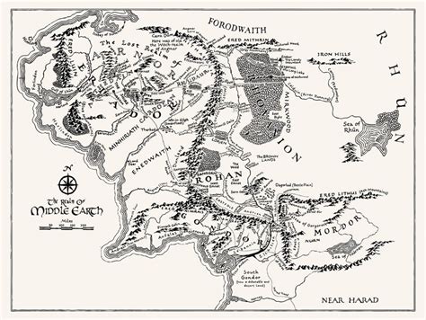 Maps Of Middle Earth | Middle Earth Printable Map | Paper Projects ...