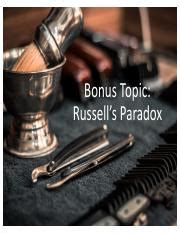 Bonus Russell's Paradox Sets .pdf - Bonus Topic: Russell's Paradox 1 ...