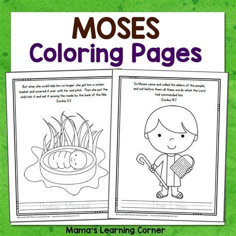 Moses Coloring Pages - Mamas Learning Corner