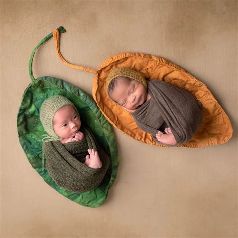 D&J New Big Green Leaves Posing Blanket Newborn Baby Photography Props Soft Basket Filler Photo ...