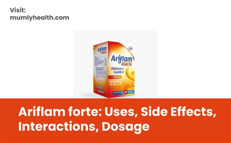 Ariflam Forte: Uses, Side Effects, Interactions, Dosage