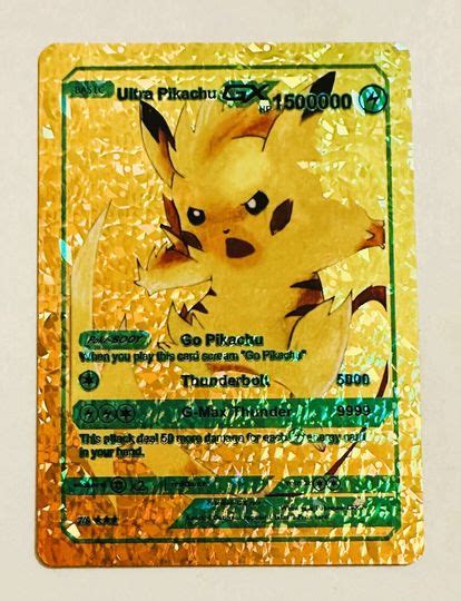 Mavin | ultra pikachu gx gold foil fan art