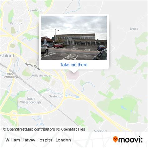 How to get to William Harvey Hospital in Ashford by bus or train?