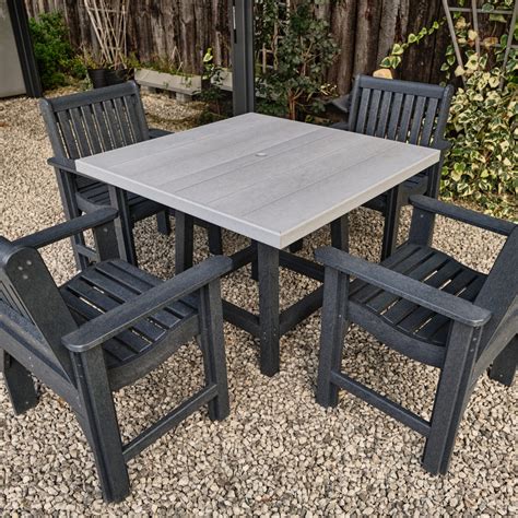 Recycled Plastic Square Dining Table | Woodberry