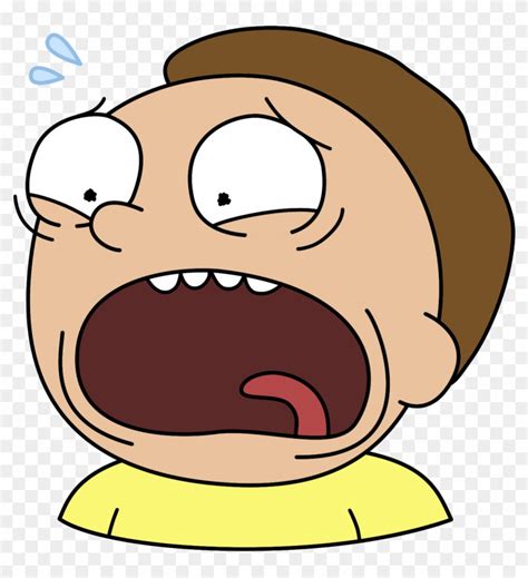 Download Morty Face Png - Rick And Morty Scared Face Clipart Png Download - PikPng