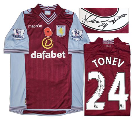 Item Detail - Aston Villa Jersey Worn & Signed By Aleksander Tonev, #24