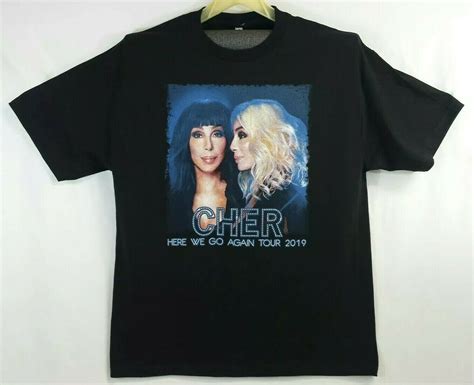 NEW CHER HERE WE GO AGAIN TOUR DATES 2019 BLACK logo T-shirts S-3XL ...