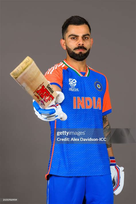 Virat Kohli of India poses for a portrait prior to the ICC Men's T20 ...