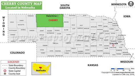 Cherry County Map, Nebraska