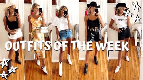 OUTFITS OF THE WEEK // western inspired looks - YouTube