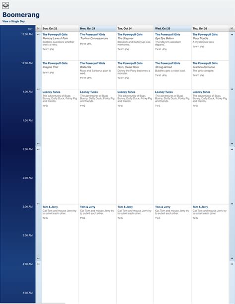 26 Boomerang Tv Schedule - Boomerang