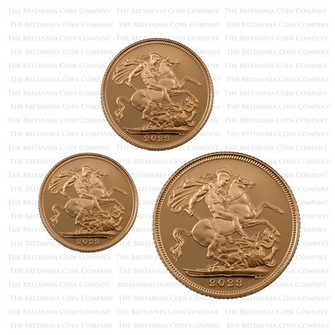 2023 Gold Proof 3 Sovereign Set : Charles III | The Britannia Coin Company