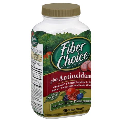 Fiber Choice Fiber Supplement, Plus Antioxidants, Sugar Free Berry Pomegranate, Chewable Tablets ...