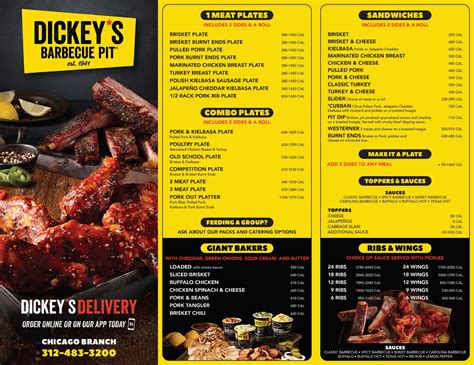 Dickey's Barbeque Pit Menu and Catering Flyers on Behance