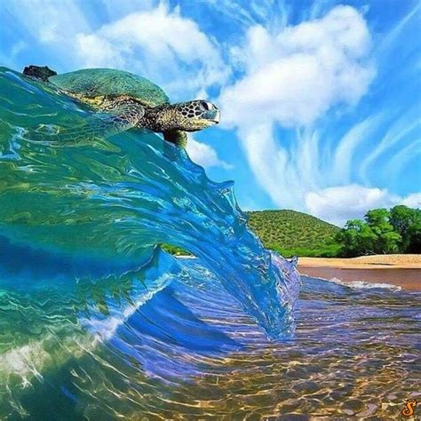 Surfing turtle | Tortoises & Turtles - Schildpad baby, Dieren en Dieren mooi