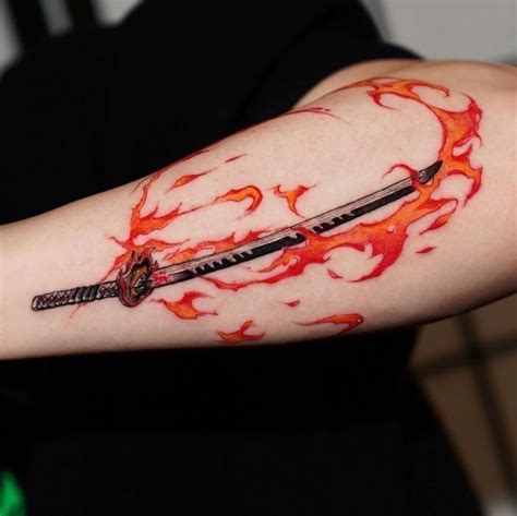 Katana-Tattoos, das japanische Schwert