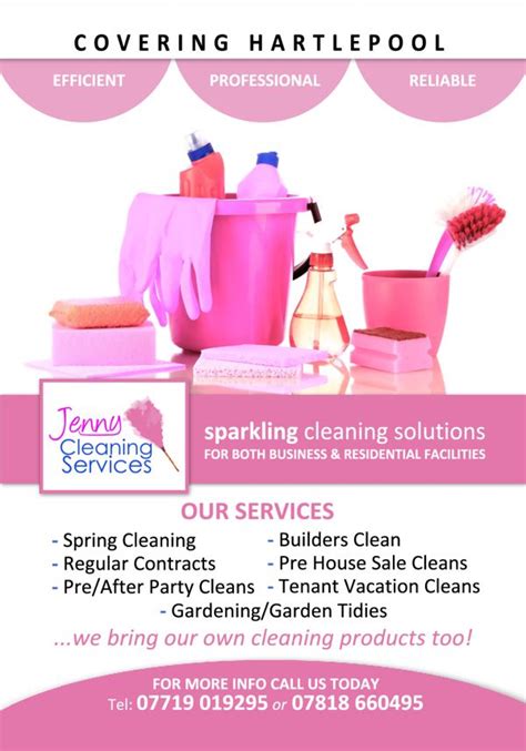 Jenny Cleaning Services Flyer | Cleaning business cards, Cleaning ...