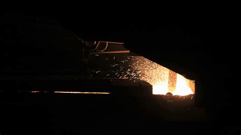 Sparks From Hot Metal Steel Industry Liquid Stock Footage SBV-313478390 ...