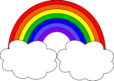 Rainbow With Clouds Clip Art at Clker.com - vector clip art online, royalty free & public domain