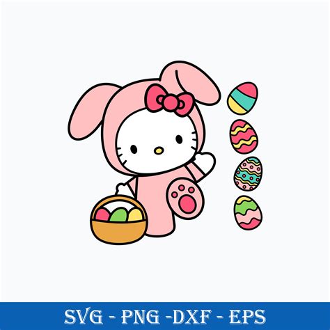 Hello Kitty Easter Kitten Svg, Easter Bunny Svg, Hello Kitty - Inspire Uplift