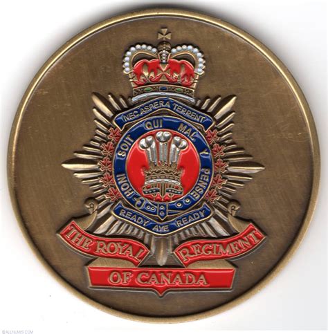 The Royal Regiment of Canada, Military challenge Coin-Army - Canada ...