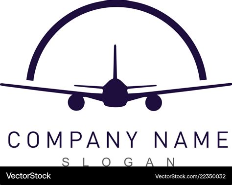 Airplane logotype Royalty Free Vector Image - VectorStock