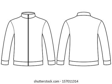 Blank Sweatshirt Template Isolated On White Stock Vector (Royalty Free ...