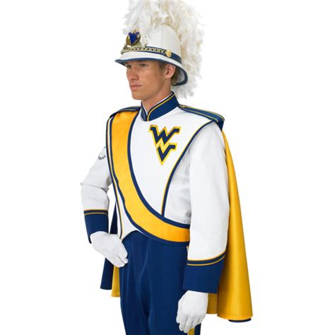 West Virginia U Marching Band Uniform | Marching band, Band uniforms, Marching band uniforms