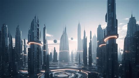 Futuristic city background. Illustration 22814792 Stock Photo at Vecteezy