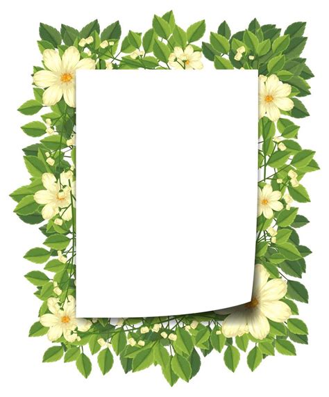 Beautiful flower frame template 697000 Vector Art at Vecteezy