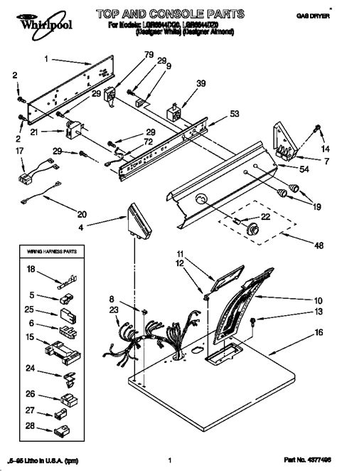 Whirlpool Parts: Whirlpool Gas Dryer Parts Diagram